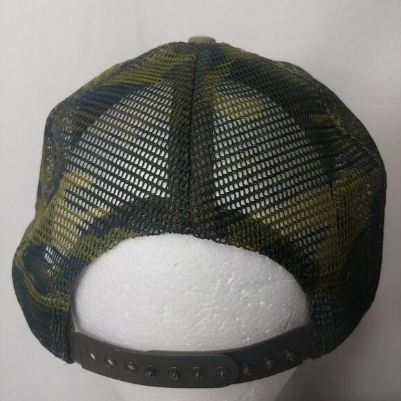 Budweiser Beer Cap Hat Camouflage Green Snap Back Trucker Vintage USA Hunting - Picture 7 of 9